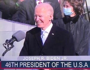 Joe Biden after being sworn in as the 46th U.S. President